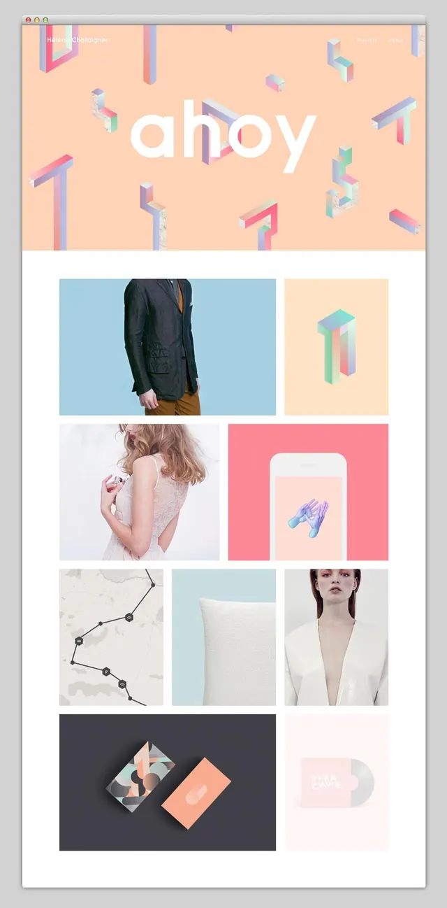 Ahoy Brand Identity Overview, minimal, playful, pastel