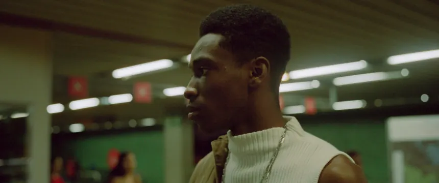 Cinematic Portrait of a Man in a Subway, photographic, warm