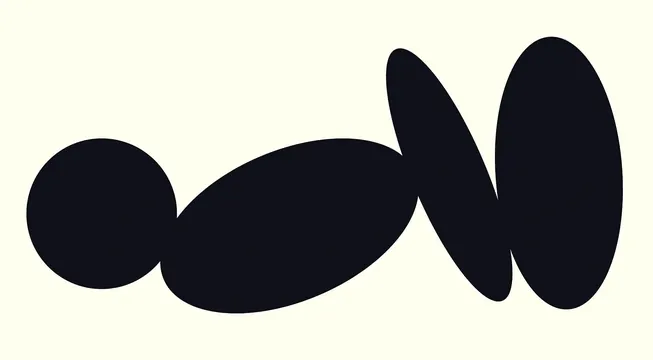 Abstract Geometric Shapes, minimal, organic, monochrome