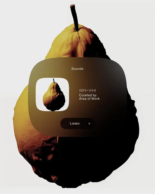 Dark Mode UI Overlay on Fruit, dark-mode, minimal, dark
