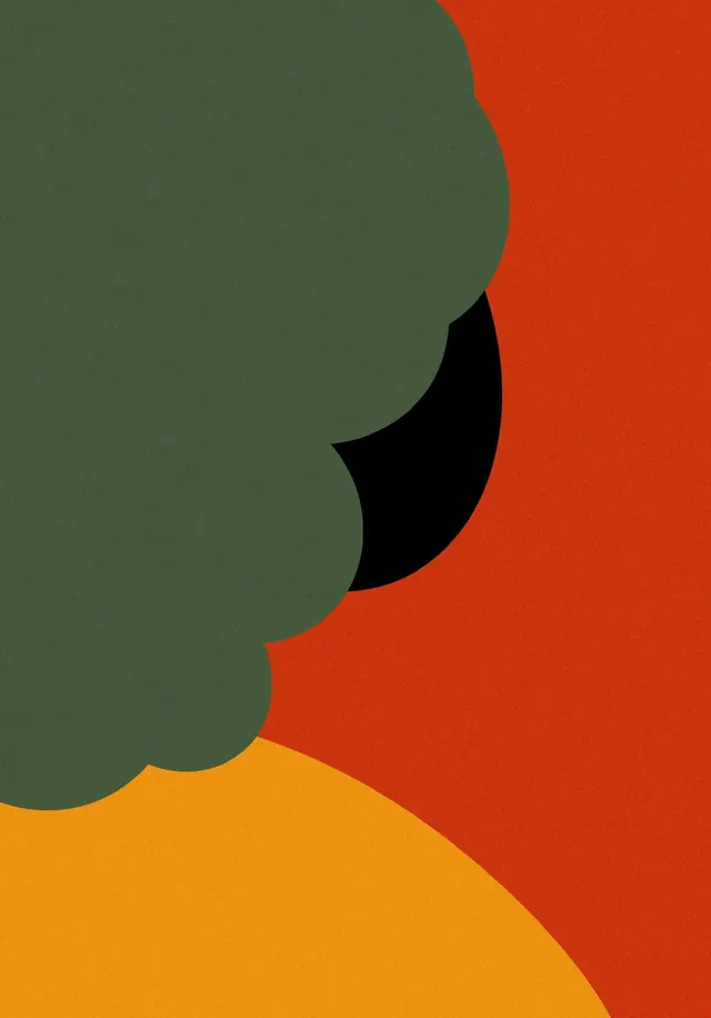 Abstract Organic Shapes Composition
