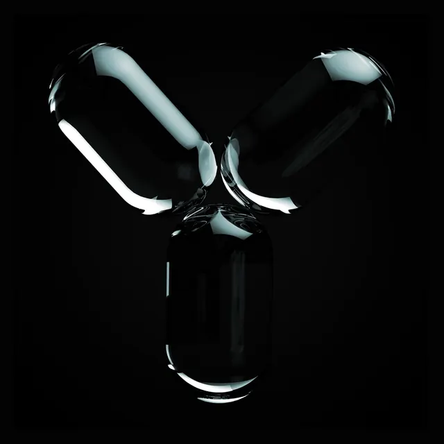 Abstract Chrome 3D Form, 3d-render, minimal, monochrome