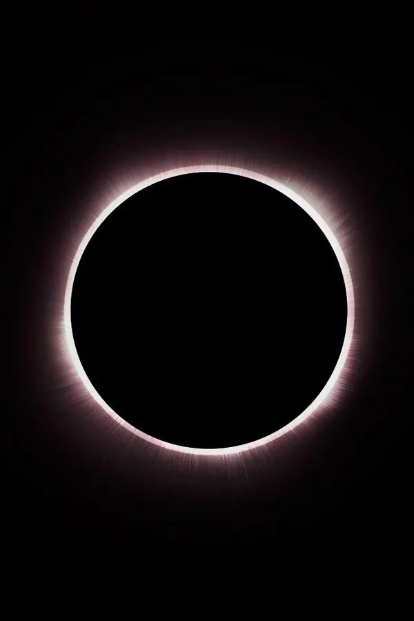 Solar Eclipse Graphic, minimal, geometric, dark