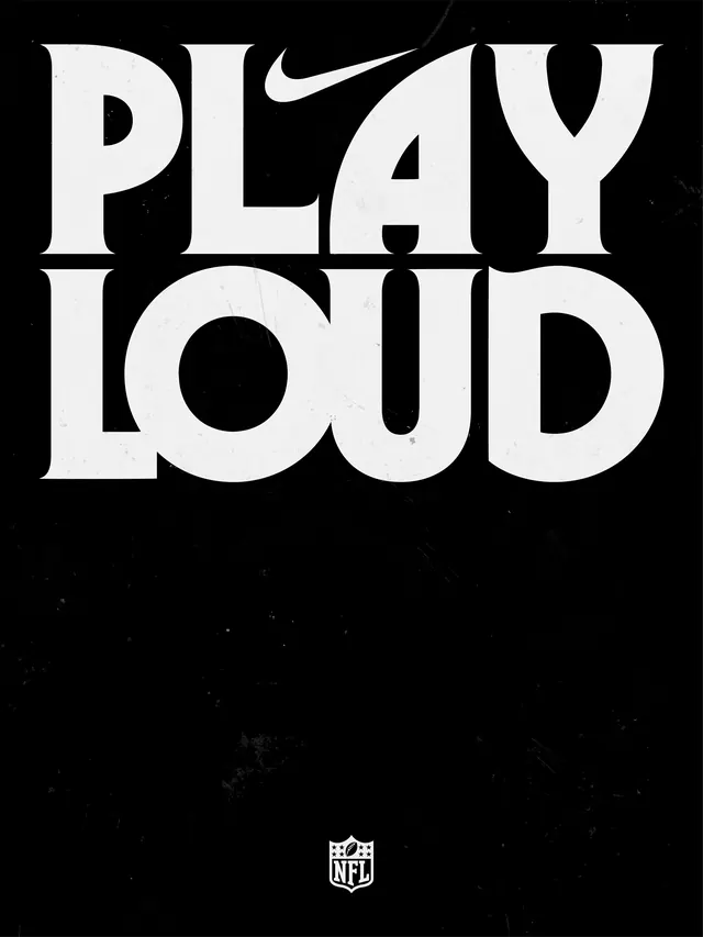 Play Loud Typography Design, brutalist, monochrome, monochrome