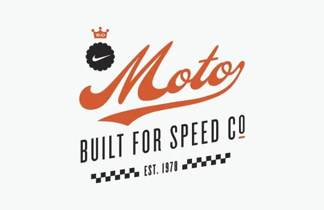 Moto Built for Speed Co. Identity, retro, minimal, high-contrast