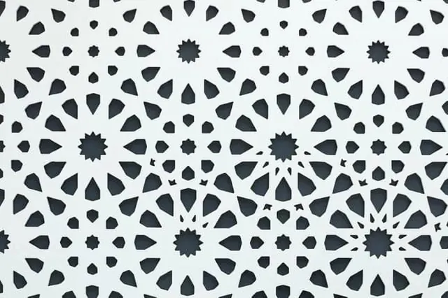 Geometric Mandala Pattern, geometric, minimal, monochrome