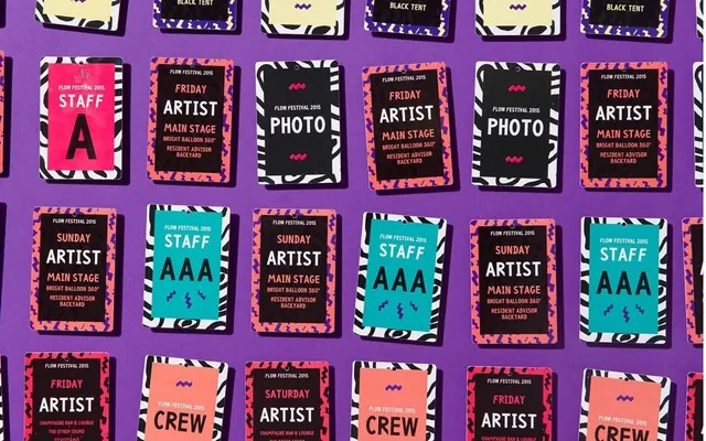 Artist Photo Grid Layout, neo-brutalist, maximalist, vibrant