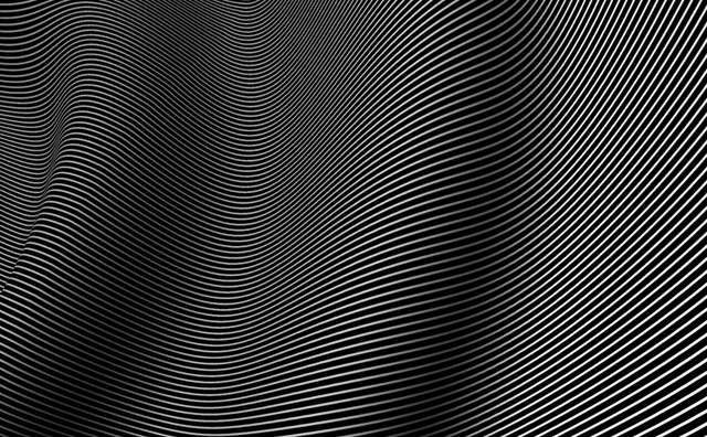 Wavy Line Pattern, minimal, monochrome, monochrome