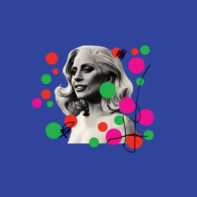 Pop Art Portrait Collage, maximalist, abstract, vibrant