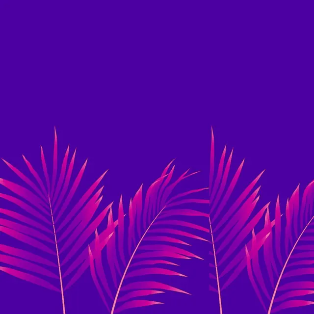 Tropical Palm Silhouette, minimal, geometric, vibrant