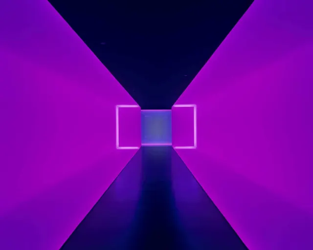 Purple Neon Geometric Tunnel, dark-mode, geometric, dark