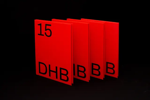 Red 3D Block Typography, minimal, geometric, high-contrast