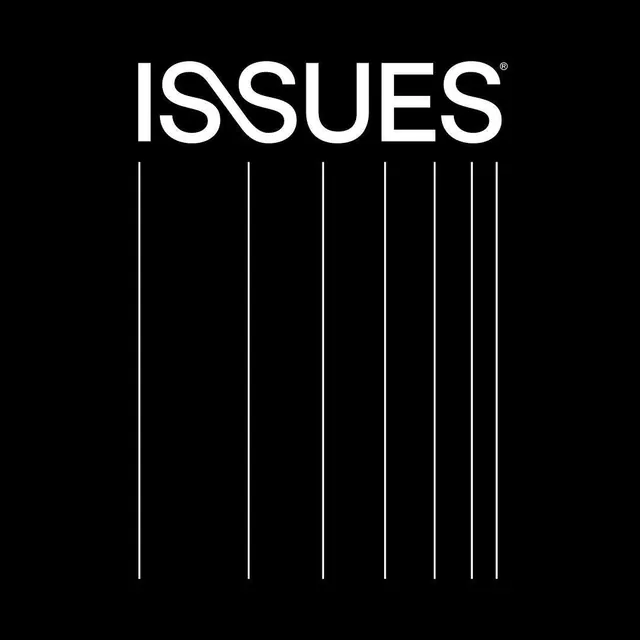 ISSUES Wordmark and Graphic Element, minimal, monochrome, monochrome