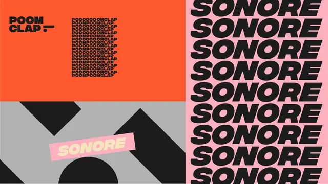 Doom Clap x Sonore Identity, brutalist, neo-brutalist, high-contrast