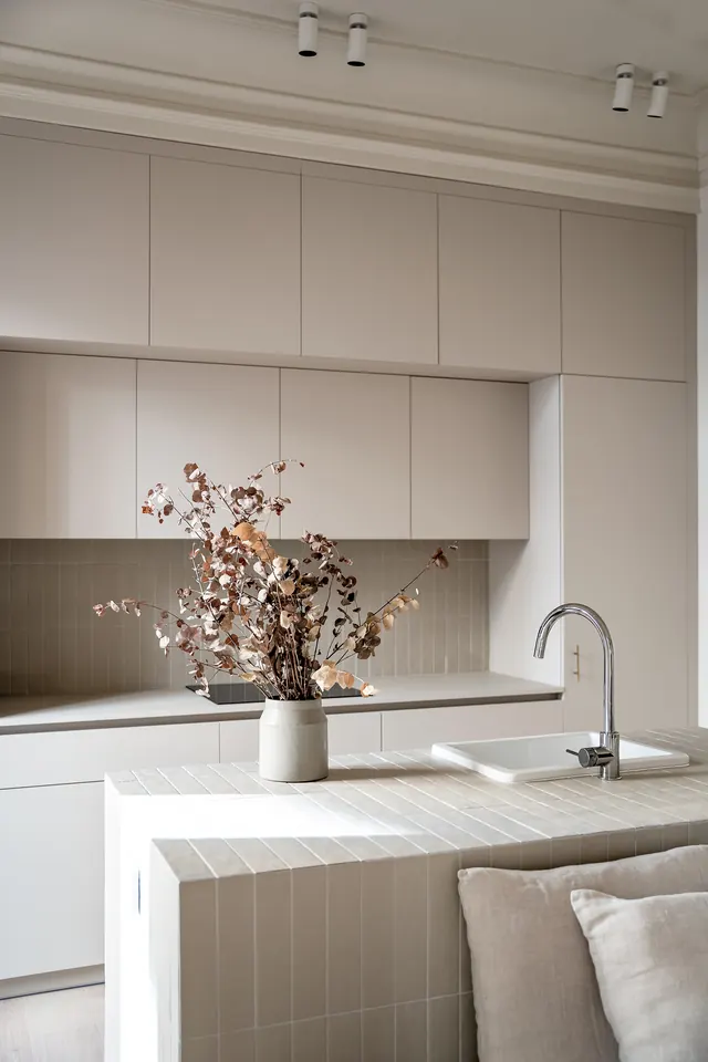 Modern Kitchen Interior, minimal, luxury, light
