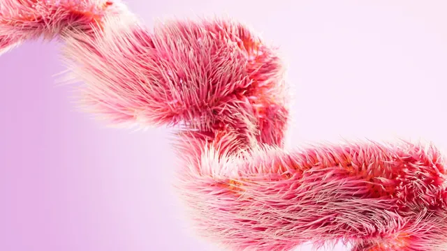 Pink Faux Fur Abstract Graphic