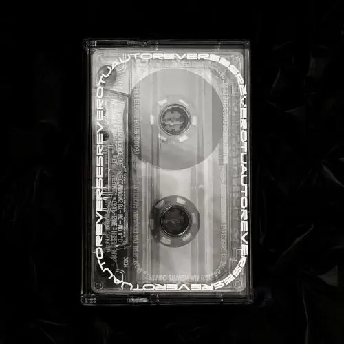 Monochrome Cassette Tape Graphic, monochrome, brutalist, monochrome