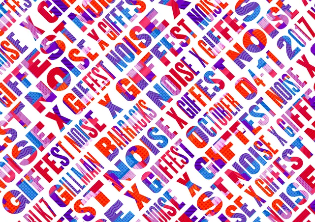 Typography Pattern Collage, maximalist, brutalist, vibrant