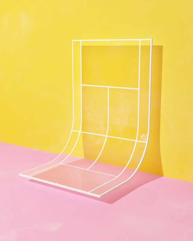 Molistudio Tennis, minimal, 3d-render, vibrant