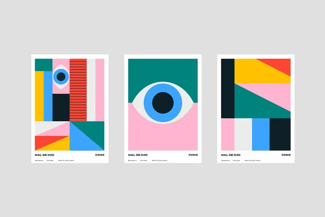Geometric Abstract Identity System, swiss, minimal, vibrant
