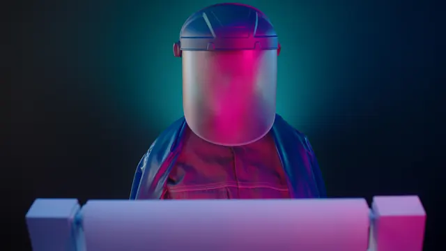 Cyberpunk Style 3D Character Render