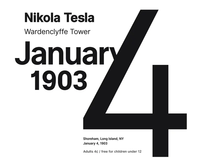 Nikola Tesla Historical Typography