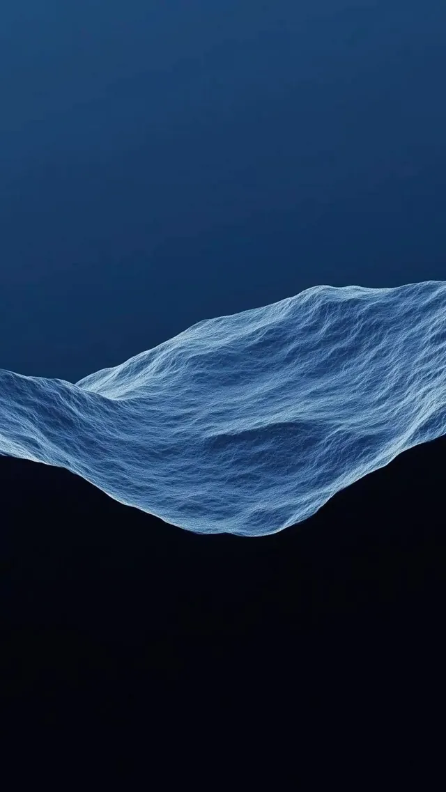 Abstract Blue Waveform, abstract, 3d-render, dark