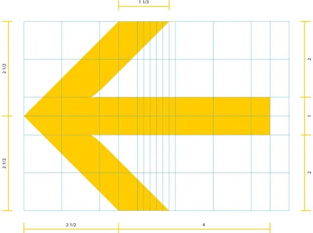 Geometric Arrow Construction Grid, technical, geometric, high-contrast
