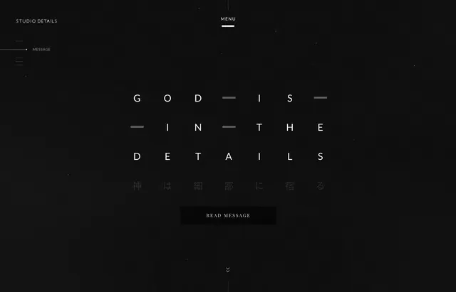 God is in the Details Typography Layout, minimal, swiss, dark