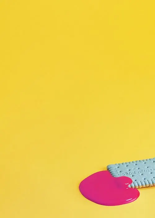 Abstract Geometric Shapes on Yellow