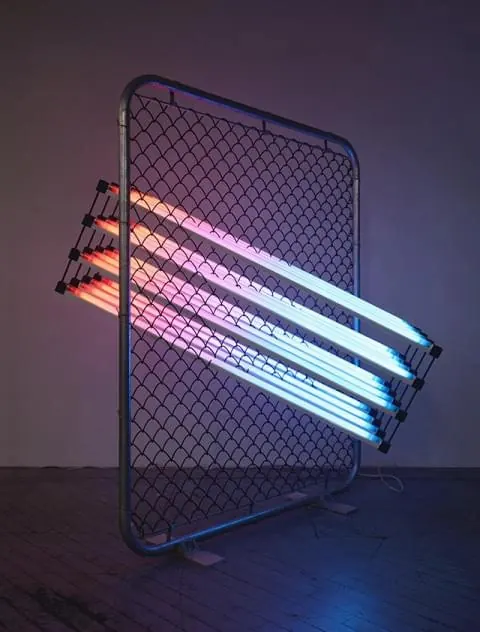 Neon Light Tube Installation, abstract, technical, vibrant