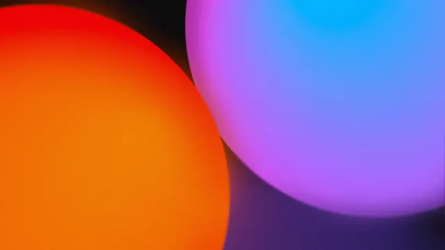 Vibrant overlapping gradient orbs close-up, abstract, gradient-heavy, vibrant