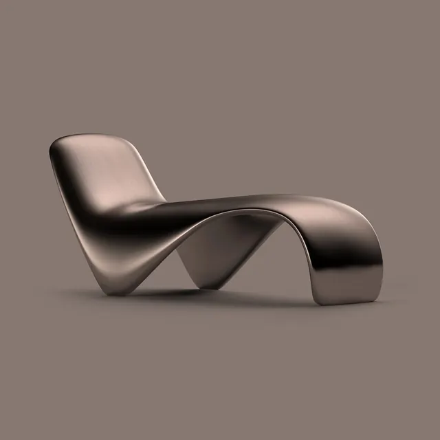 Fluid Metallic Lounge Chair