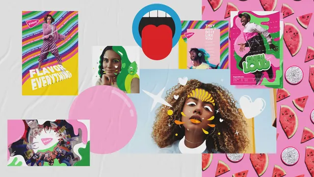 Y2K Aesthetic Collage, y2k, maximalist, vibrant