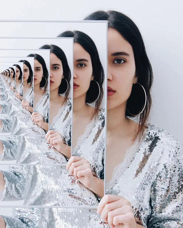 Overlapping Portrait Collage, editorial, luxury, monochrome