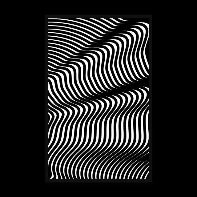 Wavy Line Pattern, minimal, geometric, monochrome
