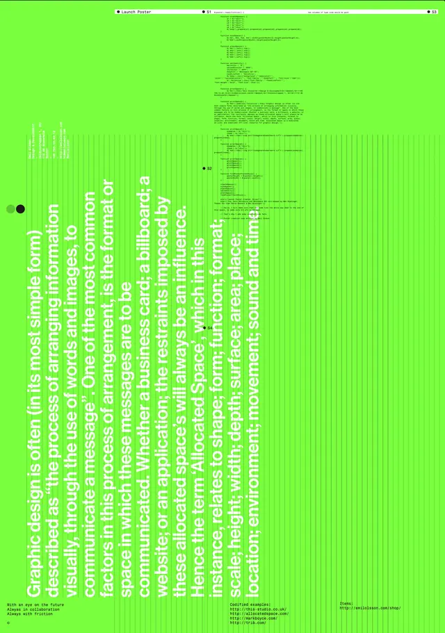 Green Typography Layout, minimal, brutalist, high-contrast