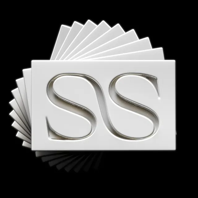 Embossed Monogram Identity, minimal, luxury, monochrome