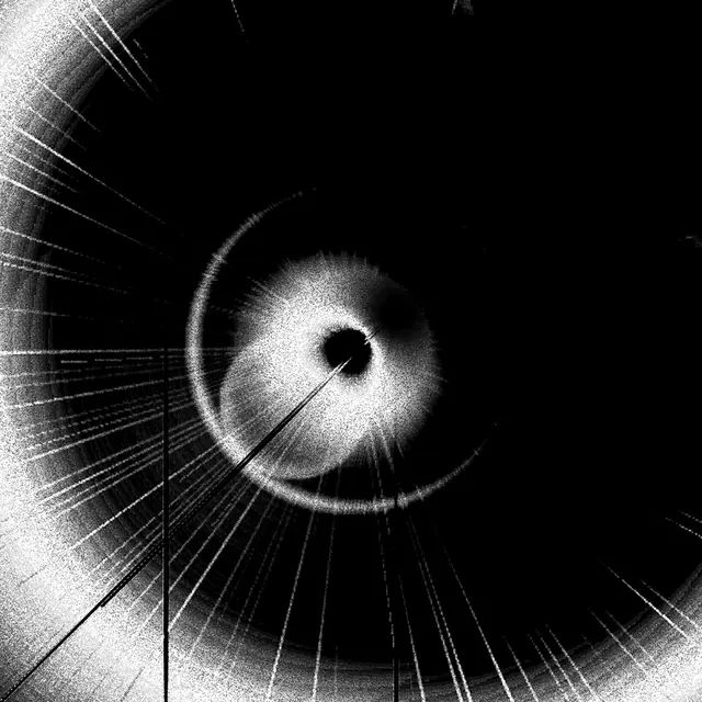 Abstract Radial Motion Graphic, minimal, monochrome, monochrome