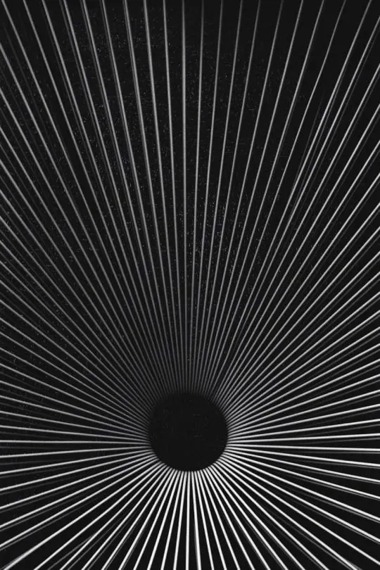 Radial Line Pattern, minimal, geometric, monochrome