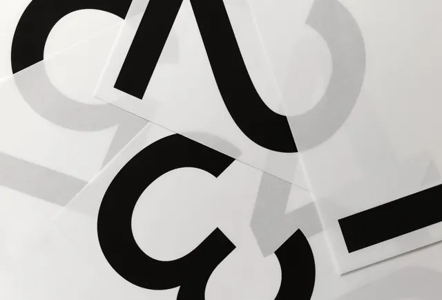 Abstract Geometric Typography Composition, minimal, swiss, monochrome