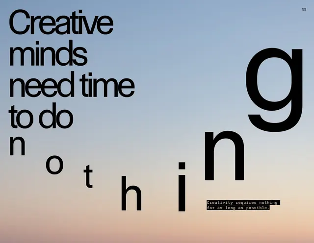 Creative Minds Typography Layout