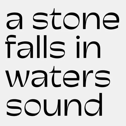 a stone falls in waters sound