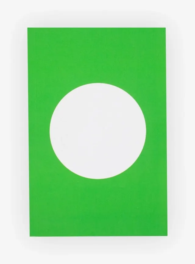 Green Rectangle with White Circle, minimal, geometric, vibrant