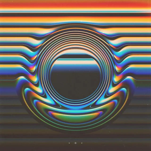 Abstract Chromatic Ripple, maximalist, gradient-heavy, vibrant