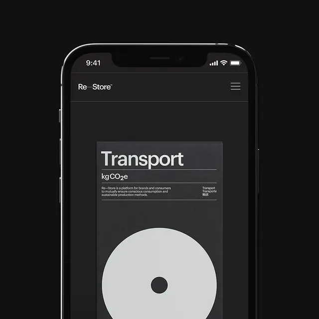 Typography Store UI Mockup, minimal, dark-mode, dark