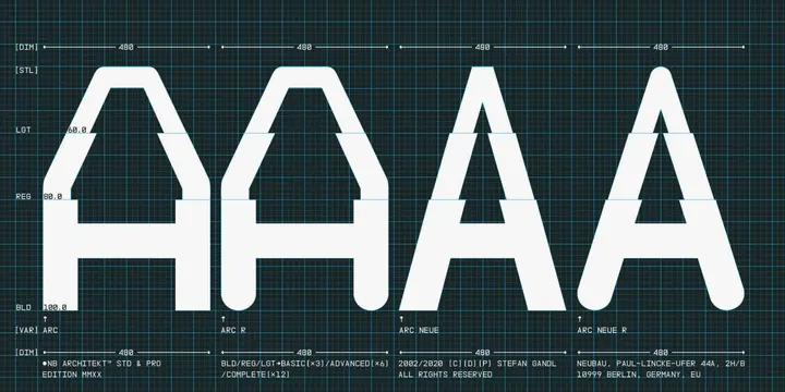 Geometric Letterform Study, technical, geometric, monochrome