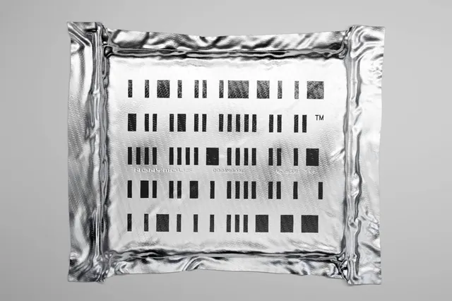 Abstract Silver Frame Graphic, minimal, geometric, monochrome