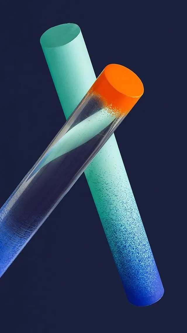 Abstract Gradient Tubes, 3d-render, gradient-heavy, dark