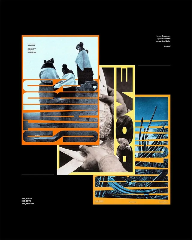 Abstract Geometric Collage, brutalist, maximalist, high-contrast